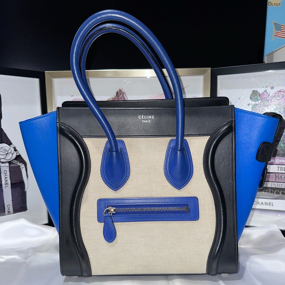 Celine Blue and Black Women's Bag